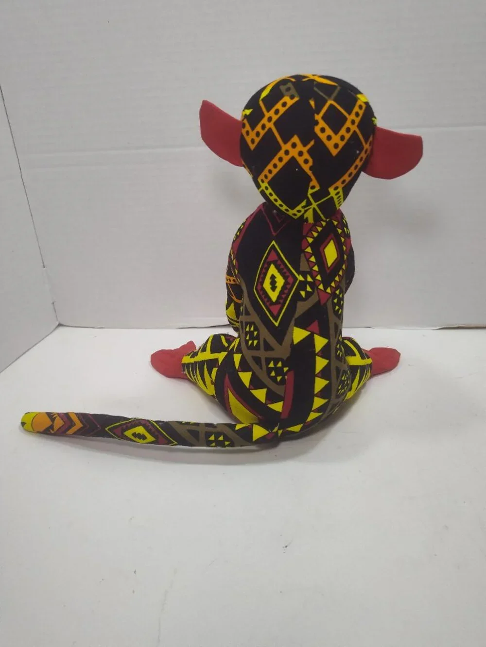 Lydia's Mission Handmade Monkey Plush South Africa Colorful Geometric